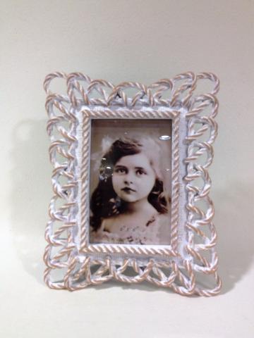 Κορνίζα PVC Λευκό Πατίνα Σχοινιά