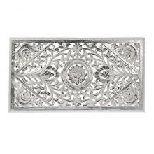 Διακοσμητικό τοίχου ξύλινο λευκό-ασημί 85x3x30 cm